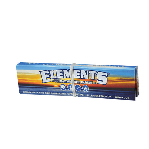 ELEMENTS CONNOISSEUR King Size Slim Papers+Tips Pack of 24