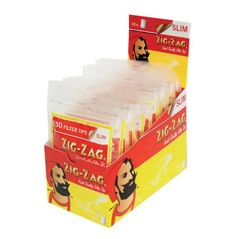 Zig Zag Filter Tips Slim 150 Pcs, 10 Pack