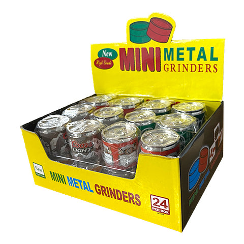 Mini Metal Grinders High Grade Mix Colors Pack of 24