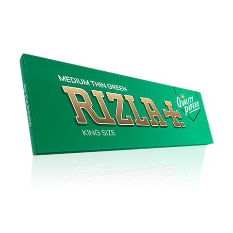 Rizla+ Medium Thin Green King Size Papers Pack of 50
