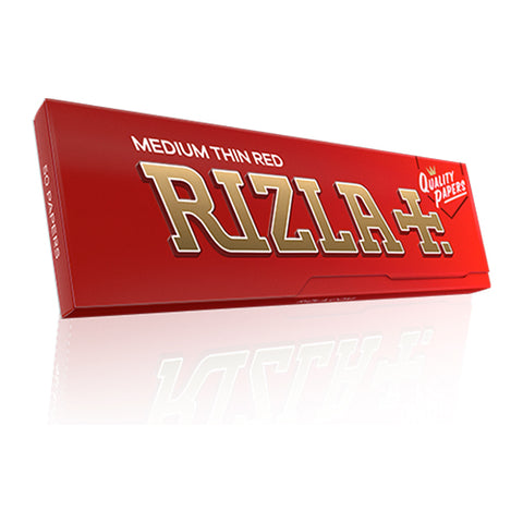 Rizla+ Medium Thin Red Papers Pack of 100