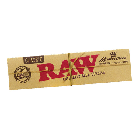 RAW Classic King Size Slim+Pre-Rolled Tips Pack of 24
