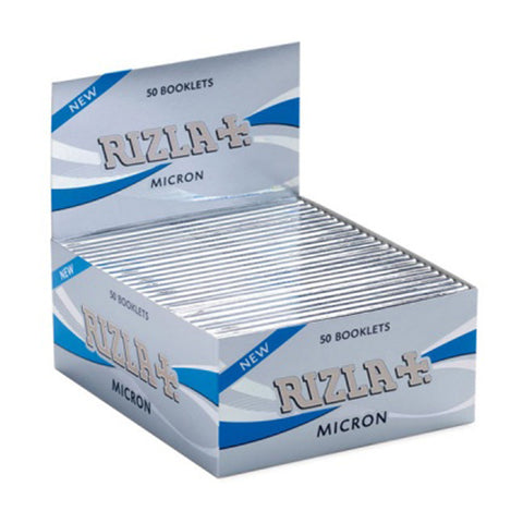 Rizla+ Micron King Size Slim Ultra Thin Paper For A Robust Smoking Experience Pack of 50